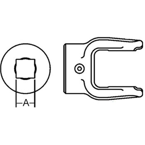 Aftermarket Square Bore Implement Yoke w Set Screw A-804-0620-AI